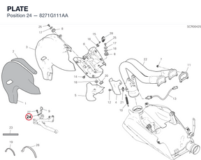 PLATE 8271G111AA diagram position