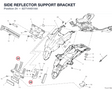 SIDE REFLECTOR SUPPORT BRACKET 8271H401AA diagram position