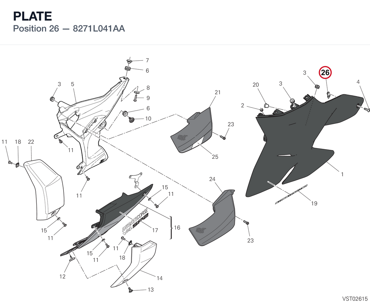 PLATE 8271L041AA diagram position