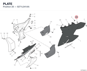 PLATE 8271L041AA diagram position