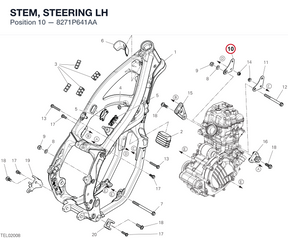 STEM, STEERING LH 8271P641AA diagram position