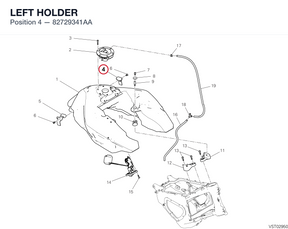 LEFT HOLDER 82729341AA diagram position