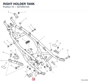 RIGHT HOLDER TANK 82729541AA diagram position