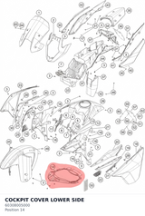 Diagram preview: COCKPIT COVER LOWER SIDE (60308005000)