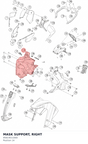Diagram preview: MASK SUPPORT, RIGHT (95814011000)
