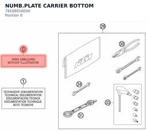 Diagram preview: NUMB.PLATE CARRIER BOTTOM (78108016050)