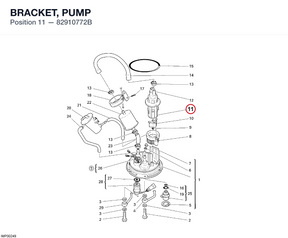 BRACKET, PUMP 82910772B diagram position