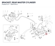 BRACKET, REAR MASTER CYLINDER 82910781A diagram position