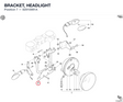 BRACKET, HEADLIGHT 82910991A diagram position