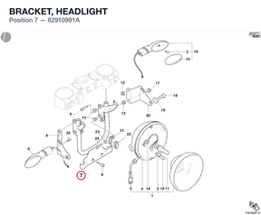 BRACKET, HEADLIGHT 82910991A diagram position