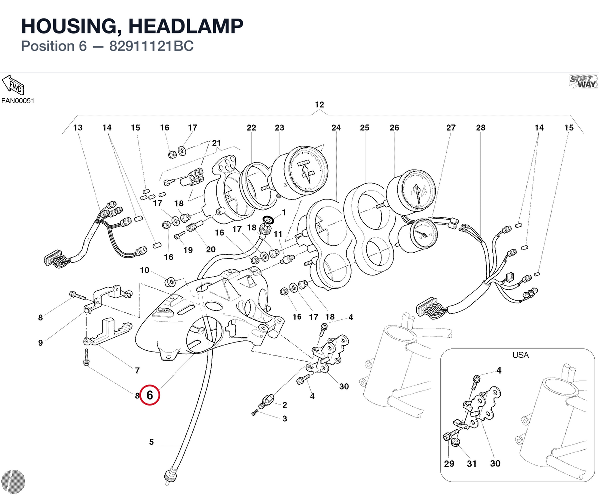 HOUSING, HEADLAMP