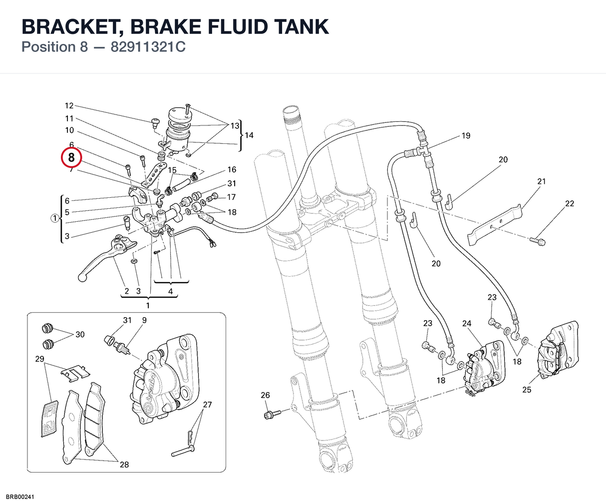 BRACKET, BRAKE FLUID TANK