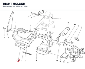 RIGHT HOLDER 82911672AA diagram position