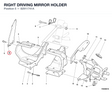 RIGHT DRIVING MIRROR HOLDER