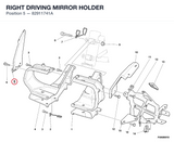 RIGHT DRIVING MIRROR HOLDER