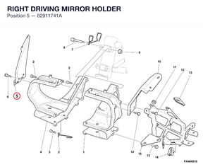 RIGHT DRIVING MIRROR HOLDER