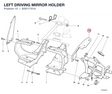 LEFT DRIVING MIRROR HOLDER 82911751A diagram position