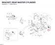 BRACKET, REAR MASTER CYLINDER 82911841A diagram position