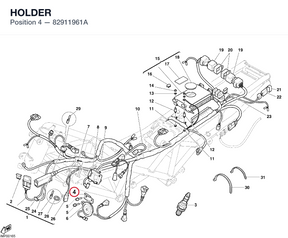 HOLDER 82911961A diagram position