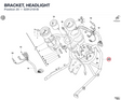 BRACKET, HEADLIGHT 82912181B diagram position