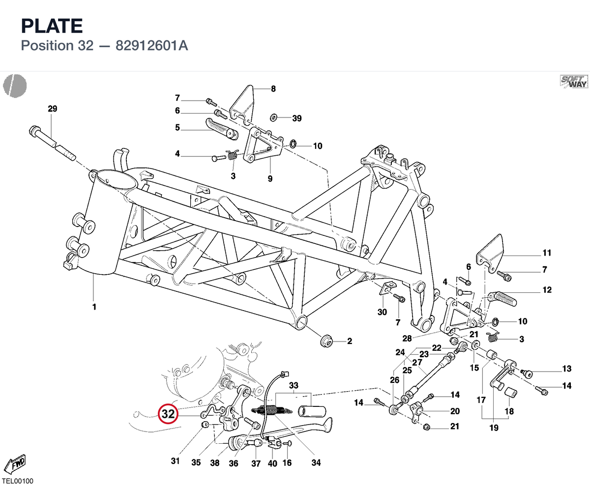PLATE 82912601A diagram position