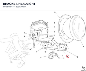 BRACKET, HEADLIGHT 82913061A diagram position