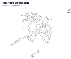 BRACKET, HEADLIGHT 82913681A diagram position
