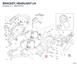 BRACKET, HEADLIGHT LH 82913701A diagram position