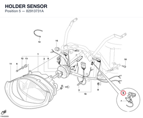 HOLDER SENSOR 82913731A diagram position