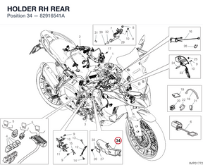 HOLDER RH REAR 82916541A diagram position