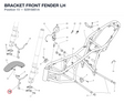 BRACKET FRONT FENDER LH 82916851A diagram position