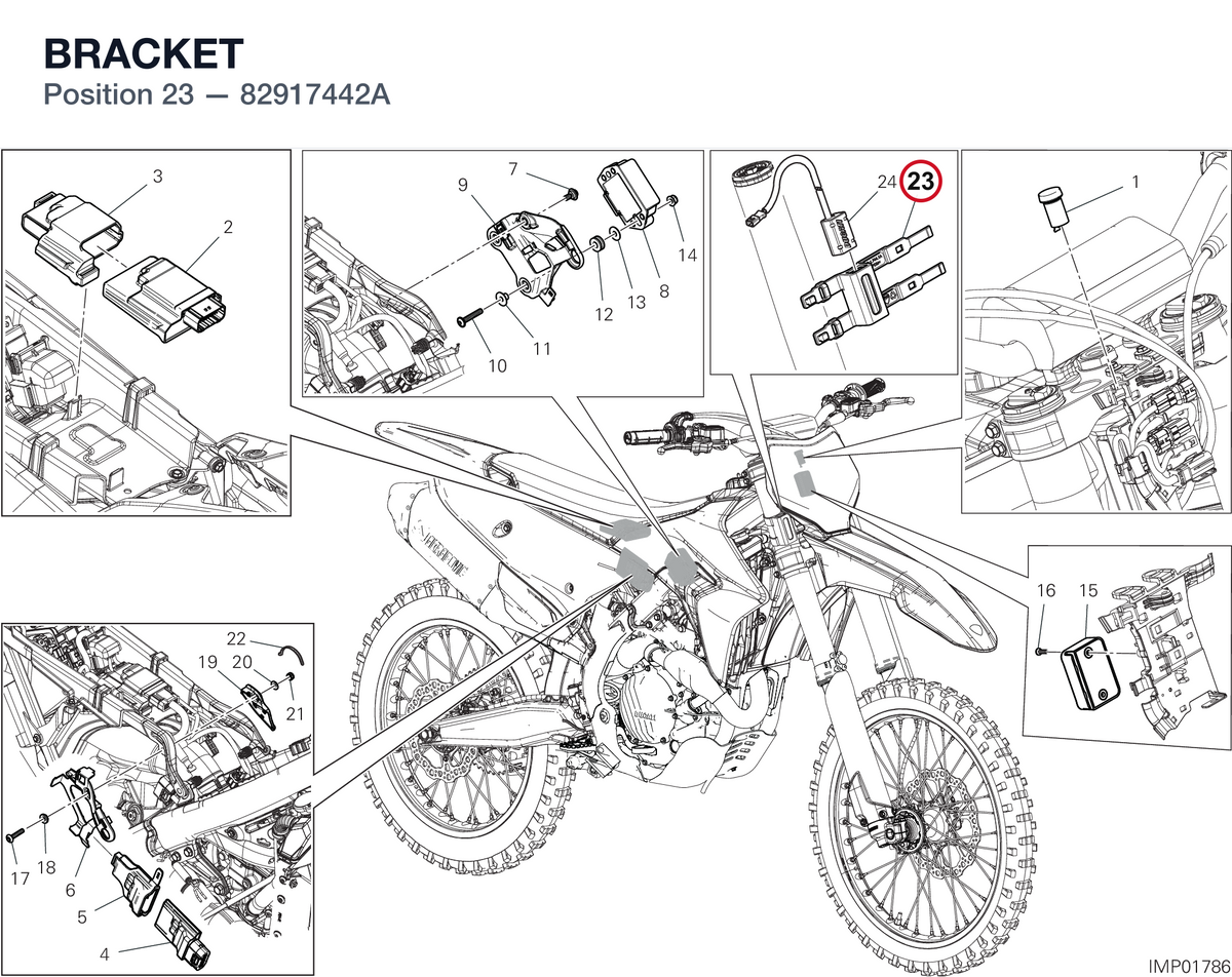 BRACKET 82917442A diagram position