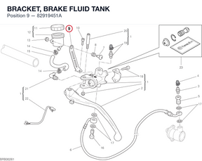 BRACKET, BRAKE FLUID TANK 82919451A diagram position