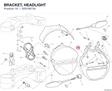 BRACKET, HEADLIGHT 82919673A diagram position