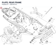 PLATE, REAR FRAME 82919731C diagram position