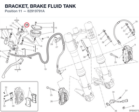 BRACKET, BRAKE FLUID TANK 82919791A diagram position