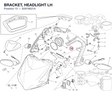 BRACKET, HEADLIGHT LH 82919821A diagram position