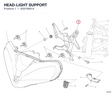 HEAD-LIGHT SUPPORT 82919891A diagram position