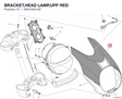 BRACKET,HEAD LAMP,UPP RED 8291A021AF diagram position