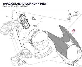 BRACKET,HEAD LAMP,UPP RED 8291A021AF diagram position