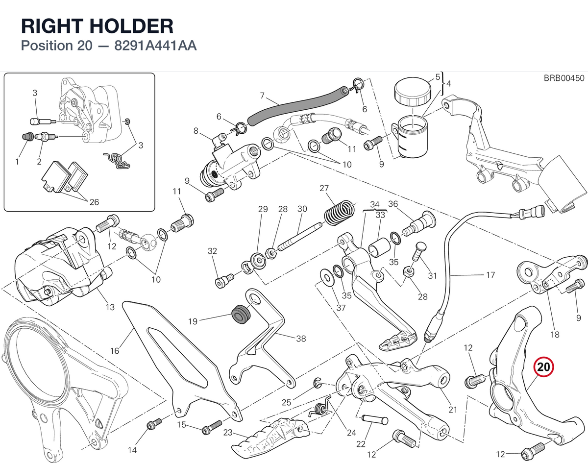 RIGHT HOLDER 8291A441AA diagram position