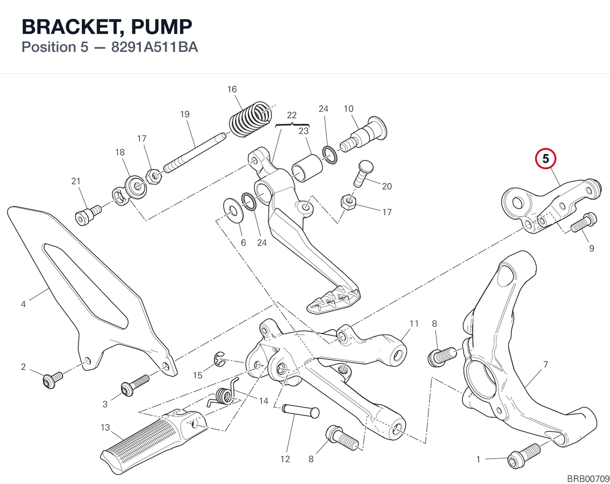 BRACKET, PUMP 8291A511BA diagram position