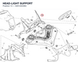 HEAD-LIGHT SUPPORT 8291A553BA diagram position