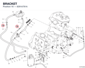 BRACKET 8291A791A diagram position
