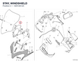 STAY, WINDSHIELD 8291A812A diagram position