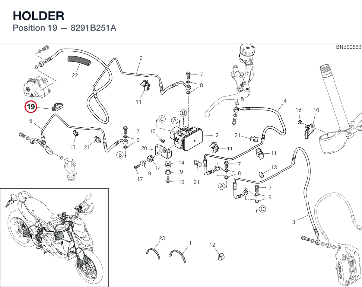 HOLDER 8291B251A diagram position