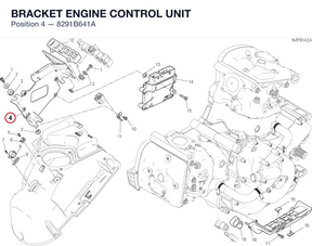 BRACKET ENGINE CONTROL UNIT 8291B641A diagram position