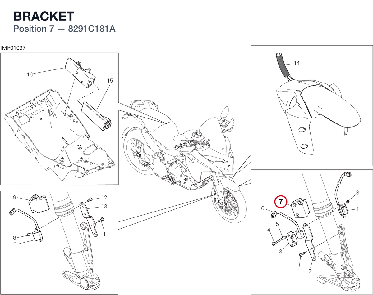 BRACKET 8291C181A diagram position