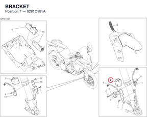 BRACKET 8291C181A diagram position
