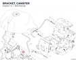 BRACKET, CANISTER 8291C551AA diagram position